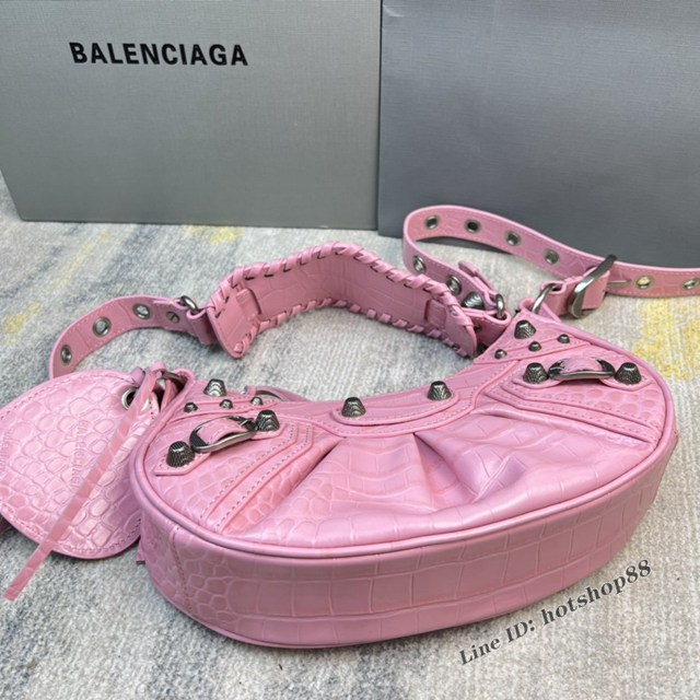 Balenciaga專櫃爆款Le Cagole半月牙腋下包 巴黎世家小號餃子包單肩包 fyj1331